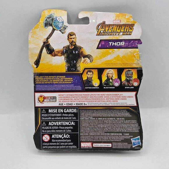 Marvel Avengers Infinity War Thor Action Figure W/ Stormbreaker & Space Stone He - Picture 2 of 4
